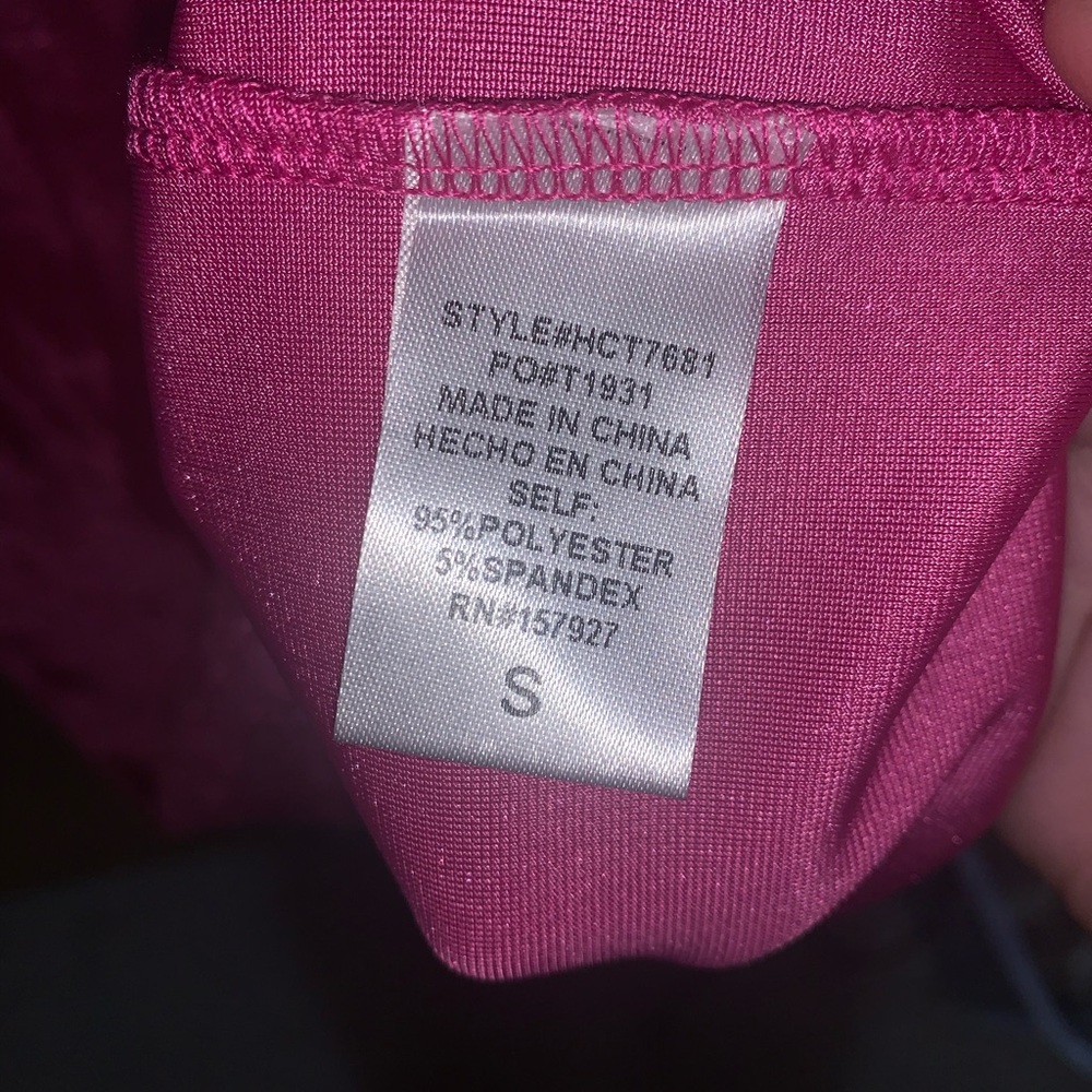NWT. LA MIEL Fuchsia Velvet Blouse - Picture 4 of 5